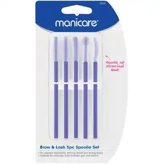 Woolworths Manicare brow & lash spoolie 5 piece set offer