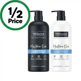 Woolworths Tresemme shampoo or conditioner 940ml offer