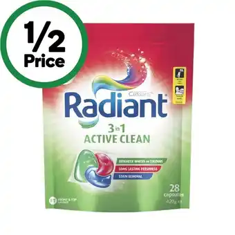 Woolworths Radiant laundry capsules pk 28 offer