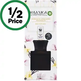Woolworths Botanica reed diffuser 80ml offer