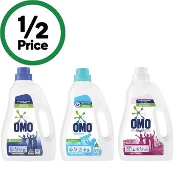Woolworths Omo active, sensitive or touch of comfort laundry liquid 2 litre offer