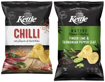 Coles Kettle potato chips or natives 150g-165g offer