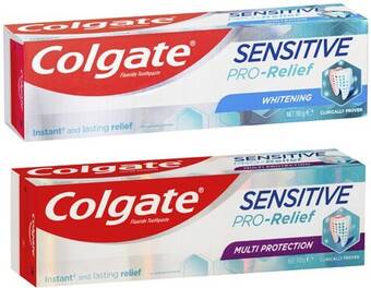 Coles Colgate sensitive pro relief toothpaste 110g offer