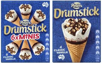 Coles Peters drumstick 4 pack-6 pack 475ml-490ml offer