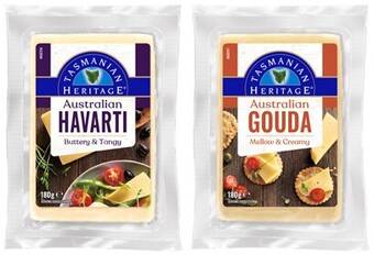 Coles Tasmanian heritage cheese wedge 180g offer