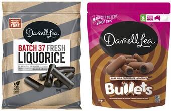Coles Darrell lea bullets, twists or liquorice 180g-280g offer