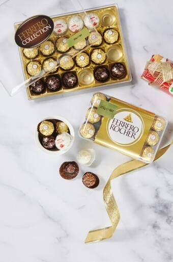 Coles Ferrero collection 24 pack gift box 269g or ferrero rocher 30 pack gift box 375g offer