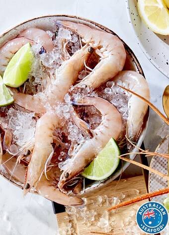 Coles Coles thawed australian msc raw king prawns offer