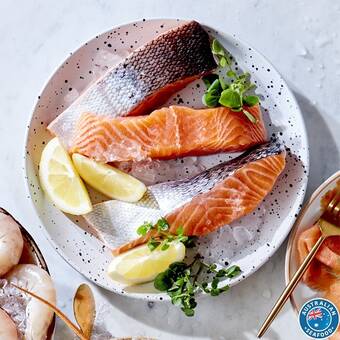 Coles Coles fresh tasmanian salmon portions skin on offer