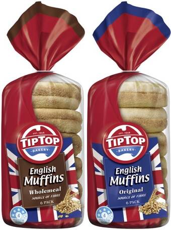 Coles Tip top english muffins 6 pack offer