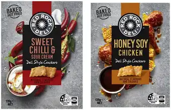 Coles Red rock deli style crackers 135g offer