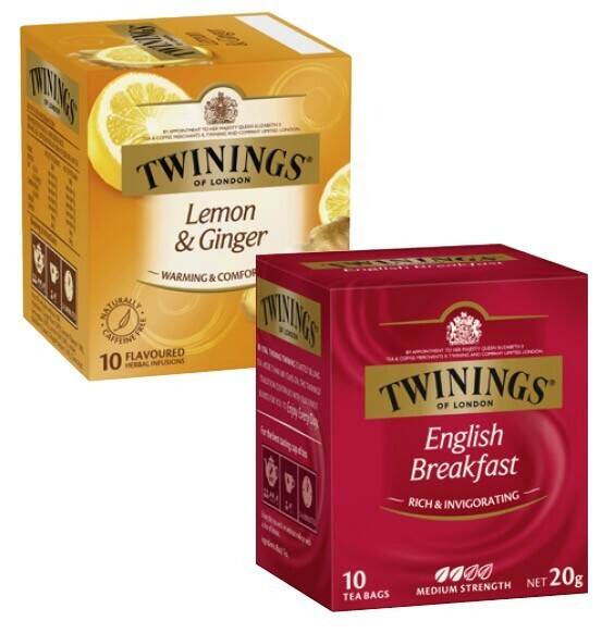Twinings tea bags 10 pack offer at Coles