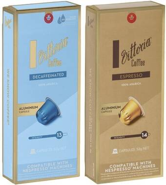 Coles Vittoria nespresso compatible coffee capsules 10 pack offer