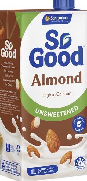 Coles So good unsweetened almond milk 1 litre offer