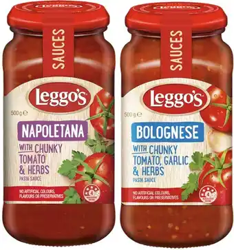 Leggo's chunky pasta sauce 490g-500g