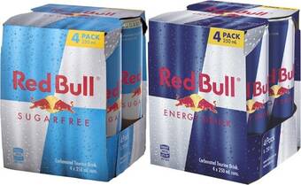 Coles Red bull energy drink 4x250ml offer