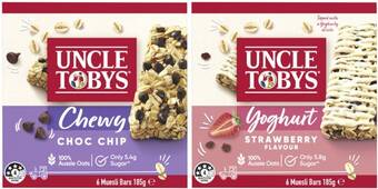 Coles Uncle tobys muesli bars 185g offer