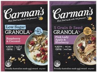 Coles Carman's granola 425g-450g offer