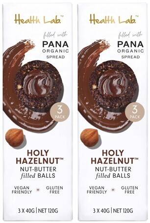 Coles Health lab holy hazelnut nut-butter filled balls 3 pack 120g offer