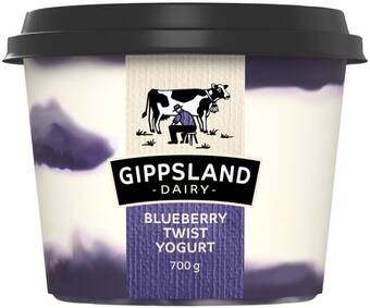 Coles Gippsland dairy twist yogurt 700g offer