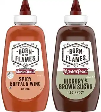 Coles Masterfoods born in the flames sauce 500ml offer