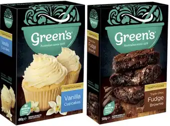 Coles Green's premium baking mixes 380g-630g offer