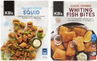 Kb's salt and pepper squid 360g or whiting bites 300g