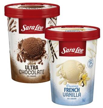 Coles Sara lee tubs 1 litre offer