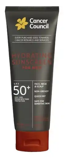 Coles Cancer council hydrating men's sunscreen spf50+ 100ml^ offer