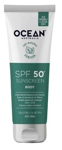 Coles Ocean australia 100% natural body sunscreen spf50+ 120g^ offer