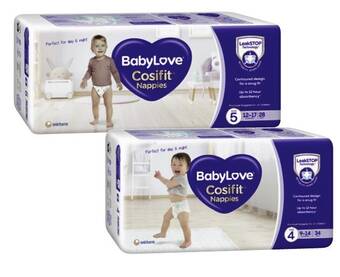 Coles Babylove cosifit bulk nappies 26 pack-48 pack offer