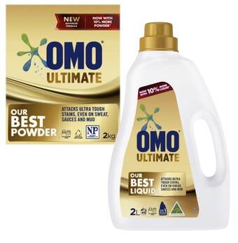 Coles Omo ultimate laundry liquid 2 litre or powder 2kg offer