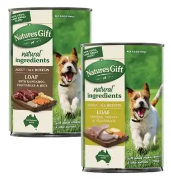 Coles Nature's gift dog food 700g offer