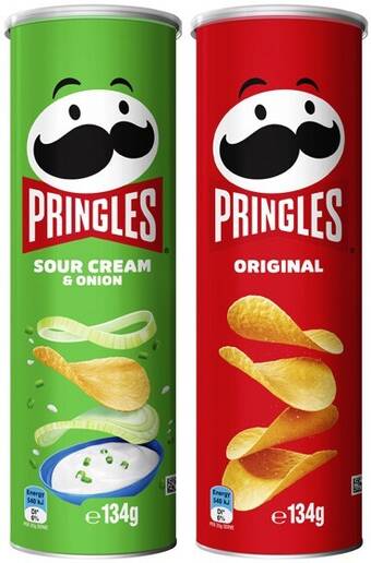 Coles Pringles potato crisps 118g-134g offer
