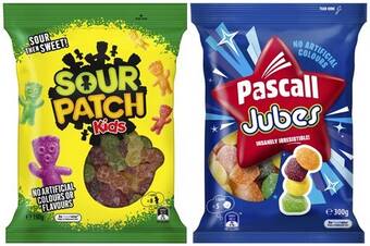 Coles Sour patch 190g or pascall candy 180g-300g offer