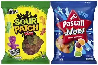 Coles Sour patch 190g or pascall candy 180g-300g offer