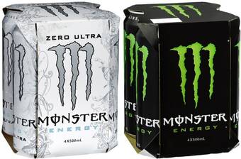 Coles Monster energy drink 4x500ml offer