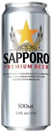 Sapporo cans 24x500ml