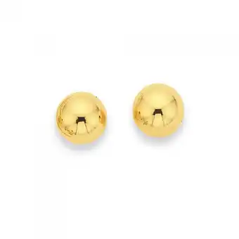 Prouds 9ct gold 8mm ball stud earrings offer