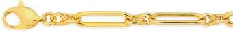 Prouds 9ct gold 19cm solid paperclip bracelet offer