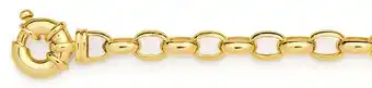 Prouds 9ct gold 19cm solid belcher bolt ring bracelet offer
