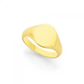 Prouds 9ct gold round signet ring offer