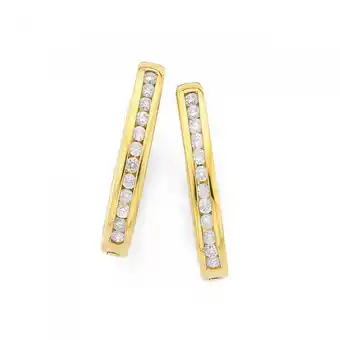 Prouds 9ct gold diamond huggies offer