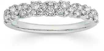 Prouds 9ct white gold diamond wave band offer