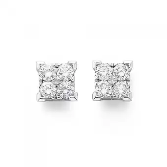 Prouds 9ct white gold diamond studs offer