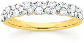 Prouds 9ct gold diamond wave band offer