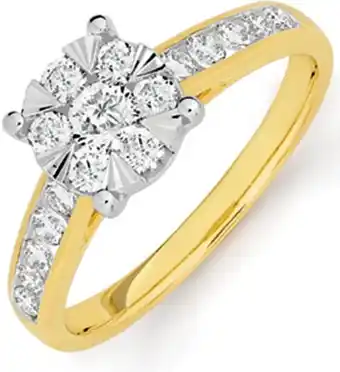 9ct gold diamond ring