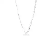 Bevilles Jewellery Ania Haie Mixed Link T-Bar Necklace - Silver offer