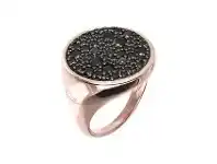 Bevilles Jewellery Bronzallure Pave Signet Ring offer