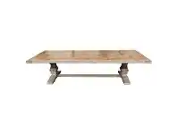 LivingStyles Fauchey Reclaimed Elm Timber Pedestal Dining Table, 320cm, Natural offer